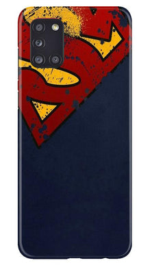 Superman Superhero Mobile Back Case for Samsung Galaxy A31  (Design - 125)