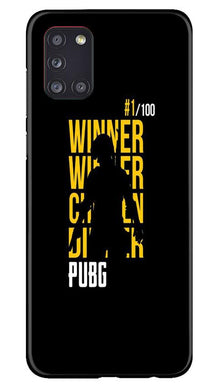 Pubg Winner Winner Mobile Back Case for Samsung Galaxy A31  (Design - 177)