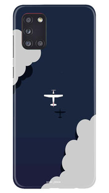 Clouds Plane Mobile Back Case for Samsung Galaxy A31 (Design - 196)