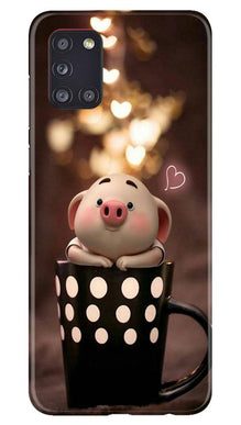 Cute Bunny Mobile Back Case for Samsung Galaxy A31 (Design - 213)