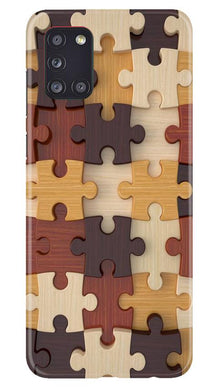Puzzle Pattern Mobile Back Case for Samsung Galaxy A31 (Design - 217)