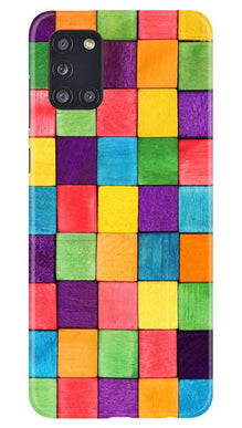 Colorful Square Mobile Back Case for Samsung Galaxy A31 (Design - 218)