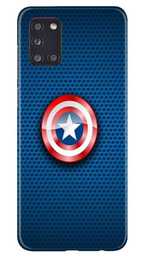 Captain America Shield Case for Samsung Galaxy A31 (Design No. 253)