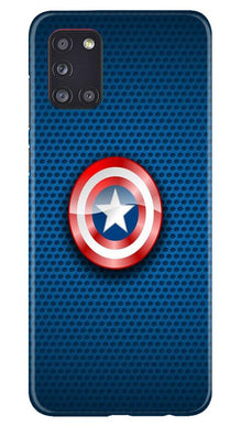 Captain America Shield Mobile Back Case for Samsung Galaxy A31 (Design - 253)