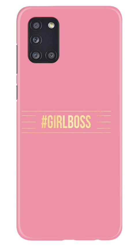 Girl Boss Pink Case for Samsung Galaxy A31 (Design No. 263)