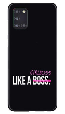 Like a Girl Boss Mobile Back Case for Samsung Galaxy A31 (Design - 265)