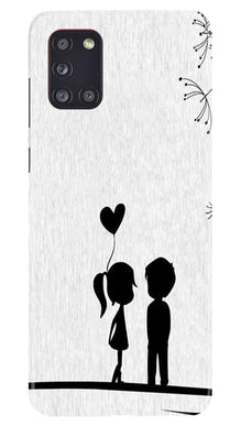 Cute Kid Couple Mobile Back Case for Samsung Galaxy A31 (Design - 283)