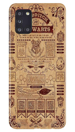 Hogwarts Mobile Back Case for Samsung Galaxy A31 (Design - 304)