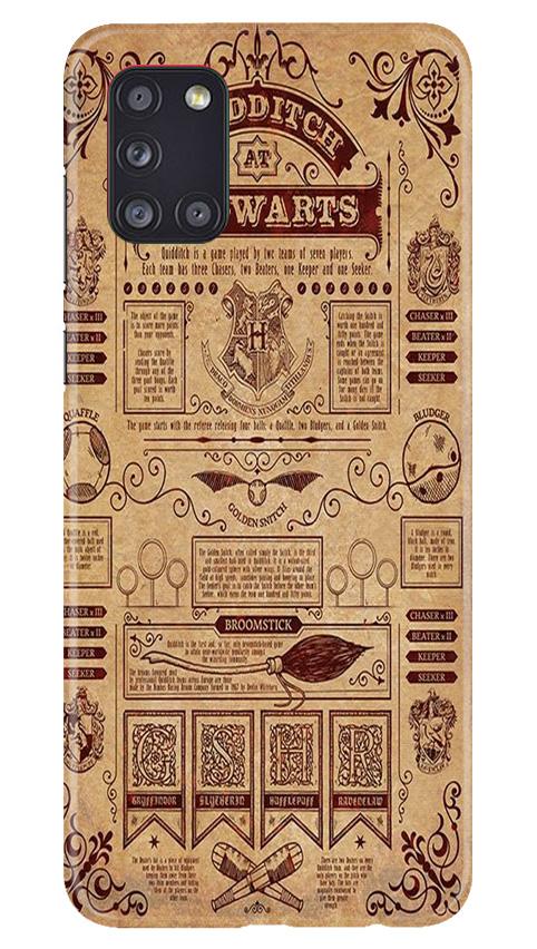 Hogwarts Mobile Back Case for Samsung Galaxy A31 (Design - 304)