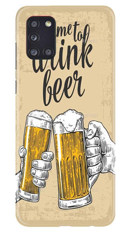 Drink Beer Mobile Back Case for Samsung Galaxy A31 (Design - 328)
