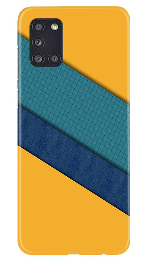 Diagonal Pattern Mobile Back Case for Samsung Galaxy A31 (Design - 370)