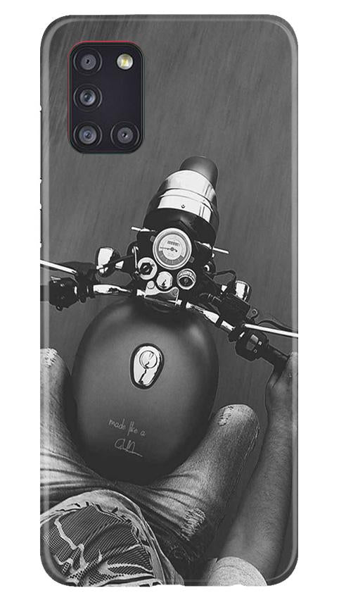 Royal Enfield Mobile Back Case for Samsung Galaxy A31 (Design - 382)