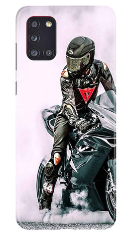 Biker Mobile Back Case for Samsung Galaxy A31 (Design - 383)