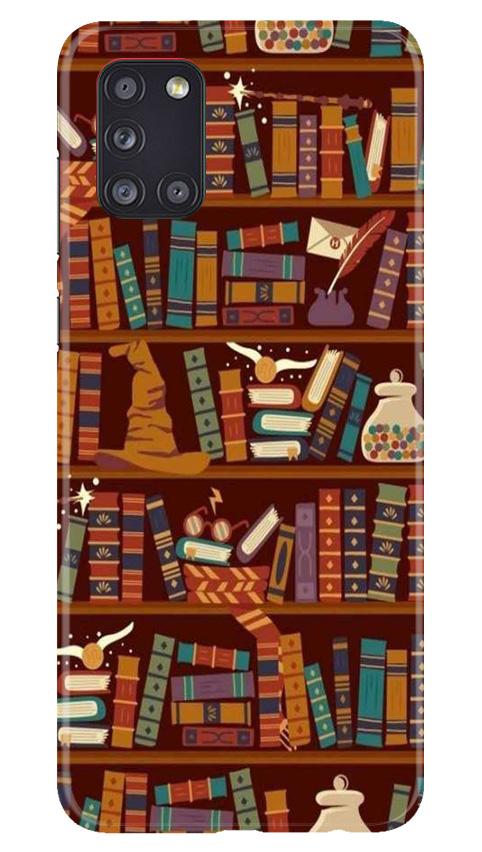 Book Shelf Mobile Back Case for Samsung Galaxy A31 (Design - 390)