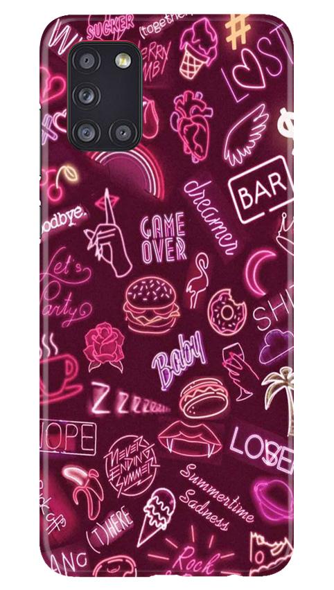 Party Theme Mobile Back Case for Samsung Galaxy A31 (Design - 392)