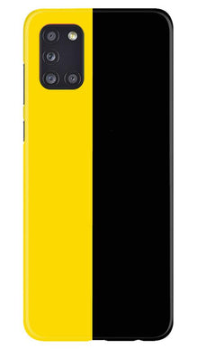 Black Yellow Pattern Mobile Back Case for Samsung Galaxy A31 (Design - 397)