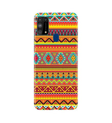 Zigzag line pattern Mobile Back Case for Samsung Galaxy M31 (Design - 4)