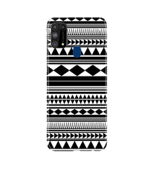 Black white Pattern Mobile Back Case for Samsung Galaxy M31 (Design - 5)