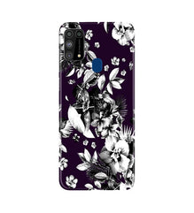 white flowers Mobile Back Case for Samsung Galaxy M31 (Design - 7)