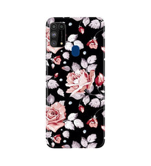 Pink rose Mobile Back Case for Samsung Galaxy M31 (Design - 12)