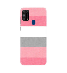 Pink white pattern Mobile Back Case for Samsung Galaxy M31 (Design - 55)