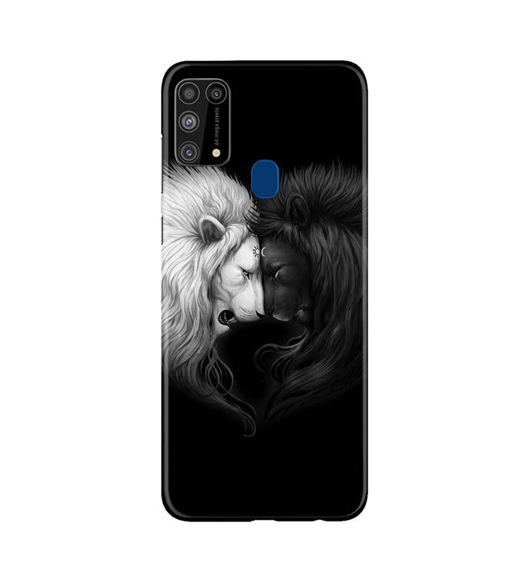 Dark White Lion Case for Samsung Galaxy M31(Design - 140)