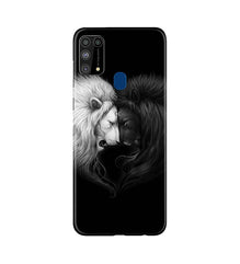 Dark White Lion Mobile Back Case for Samsung Galaxy M31  (Design - 140)