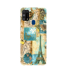 Travel Eiffel Tower Mobile Back Case for Samsung Galaxy M31 (Design - 206)