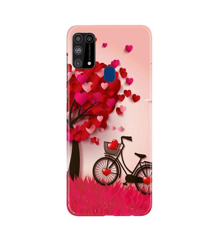 Red Heart Cycle Case for Samsung Galaxy M31 (Design No. 222)