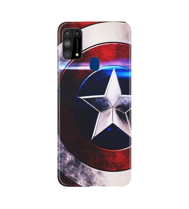 Captain America Shield Case for Samsung Galaxy M31 (Design No. 250)