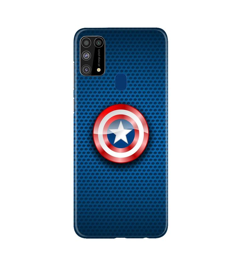 Captain America Shield Case for Samsung Galaxy M31 (Design No. 253)