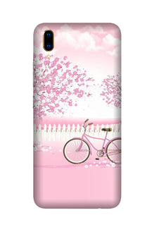 Pink Flowers Cycle Case for Vivo Y90  (Design - 102)