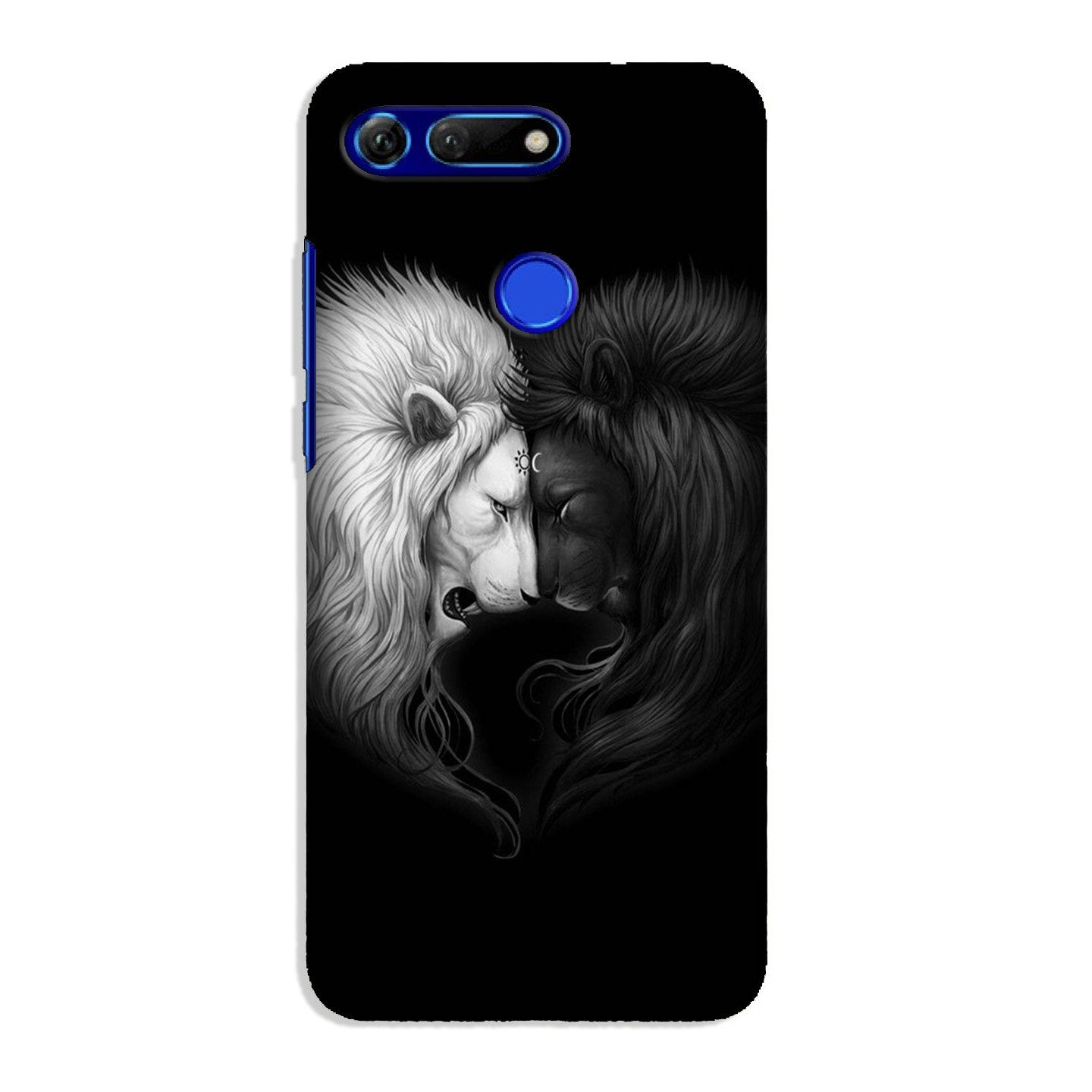 Dark White Lion Case for Honor View 20(Design - 140)