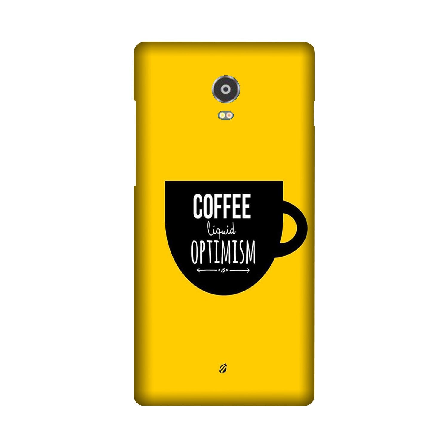 Coffee Optimism Mobile Back Case for Lenovo Vibe P1 (Design - 353)