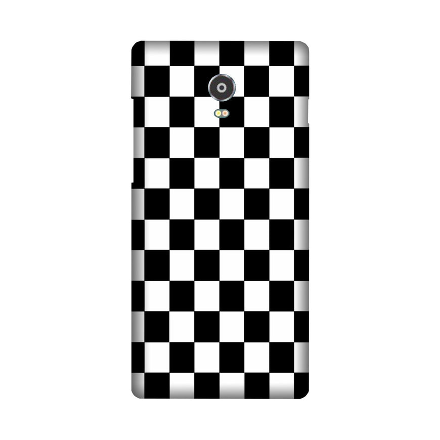 Black White Boxes Mobile Back Case for Lenovo Vibe P1 (Design - 372)