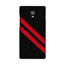 Black Red Pattern Mobile Back Case for Lenovo Vibe P1 (Design - 373)