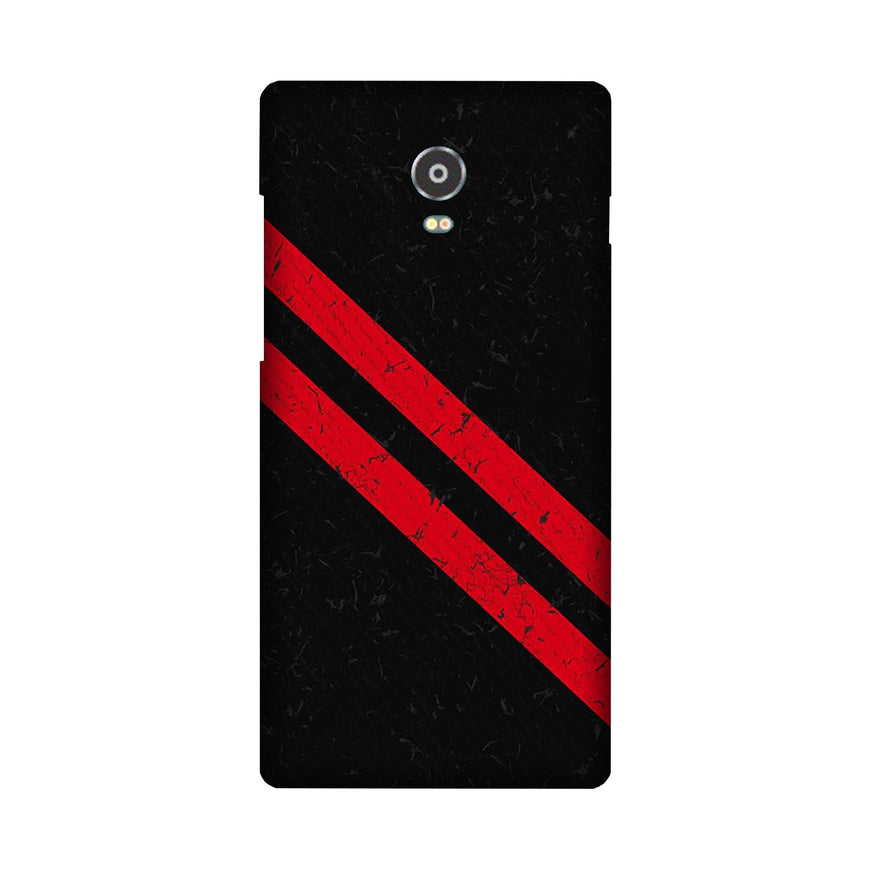 Black Red Pattern Mobile Back Case for Lenovo Vibe P1 (Design - 373)