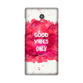 Good Vibes Only Mobile Back Case for Lenovo Vibe P1 (Design - 393)