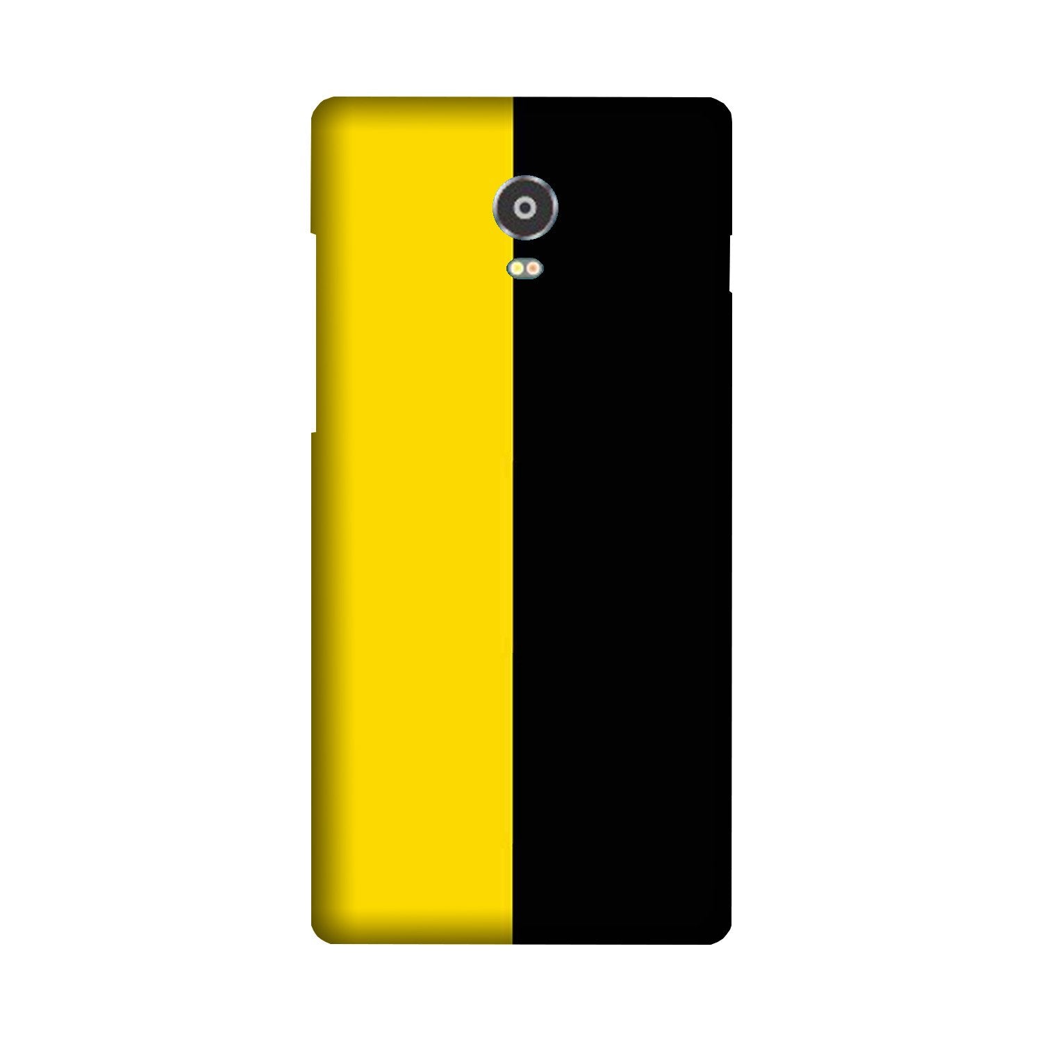 Black Yellow Pattern Mobile Back Case for Lenovo Vibe P1 (Design - 397)