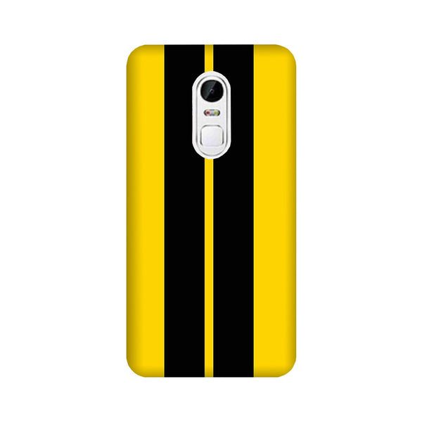 Black Yellow Pattern Mobile Back Case for Lenovo Vibe X3 (Design - 377)