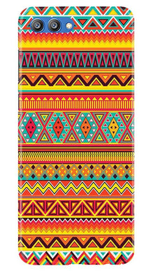 Zigzag line pattern Mobile Back Case for Honor View 10 (Design - 4)