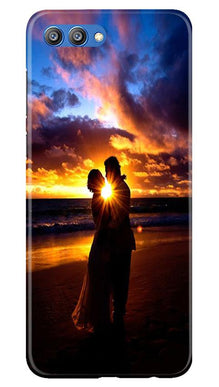Couple Sea shore Mobile Back Case for Honor View 10 (Design - 13)