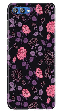 Rose Black Background Mobile Back Case for Honor View 10 (Design - 27)
