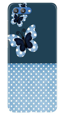White dots Butterfly Mobile Back Case for Honor View 10 (Design - 31)