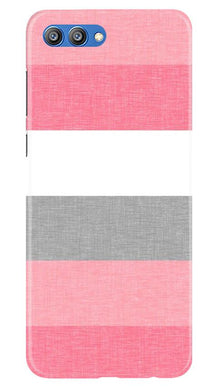 Pink white pattern Mobile Back Case for Honor View 10 (Design - 55)