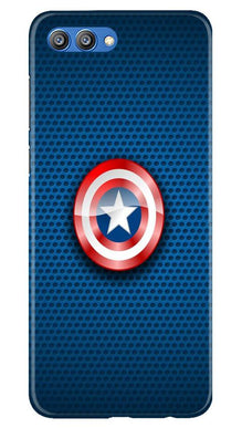 Captain America Shield Mobile Back Case for Honor View 10 (Design - 253)