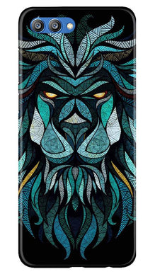 Lion Mobile Back Case for Honor View 10 (Design - 314)