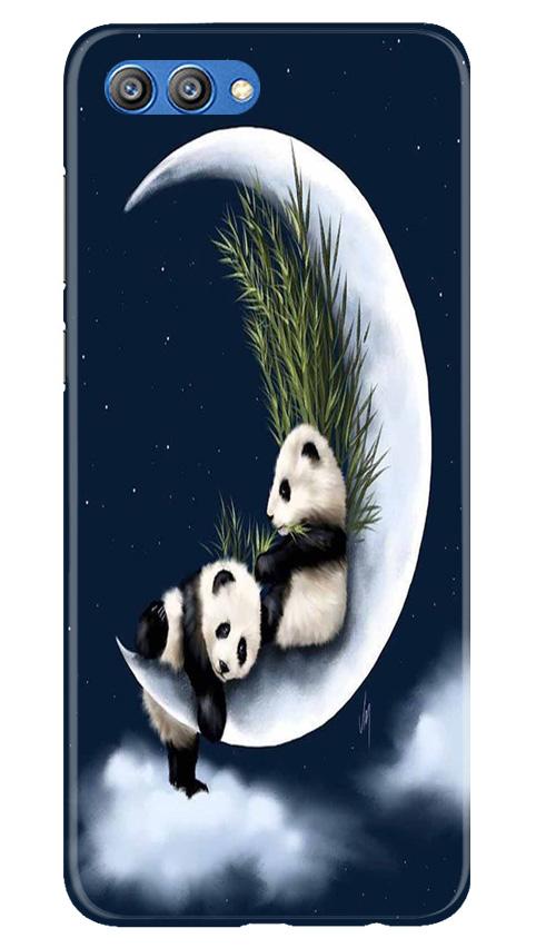 Panda Moon Mobile Back Case for Honor View 10 (Design - 318)