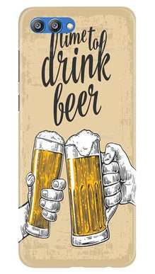 Drink Beer Mobile Back Case for Honor View 10 (Design - 328)
