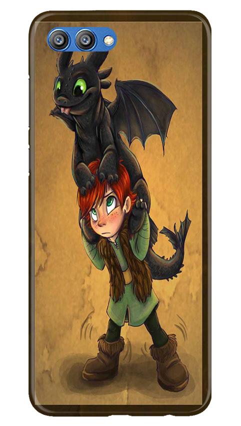 Dragon Mobile Back Case for Honor View 10 (Design - 336)